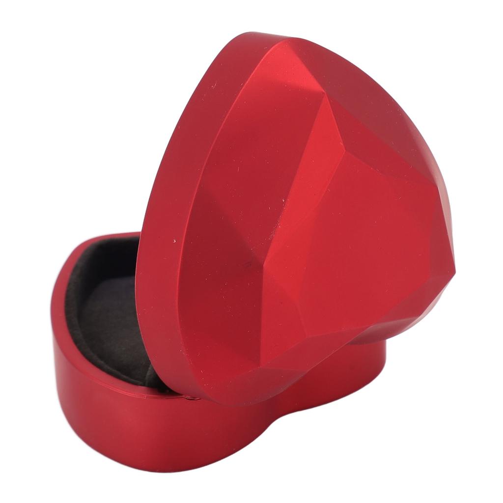 LED Light Pendant Necklace Box Large Capacity Soft Lining Hrt Shaped LED Pendant Box Jewelry Gift Box for Valentine's Day Anniversary Wedding