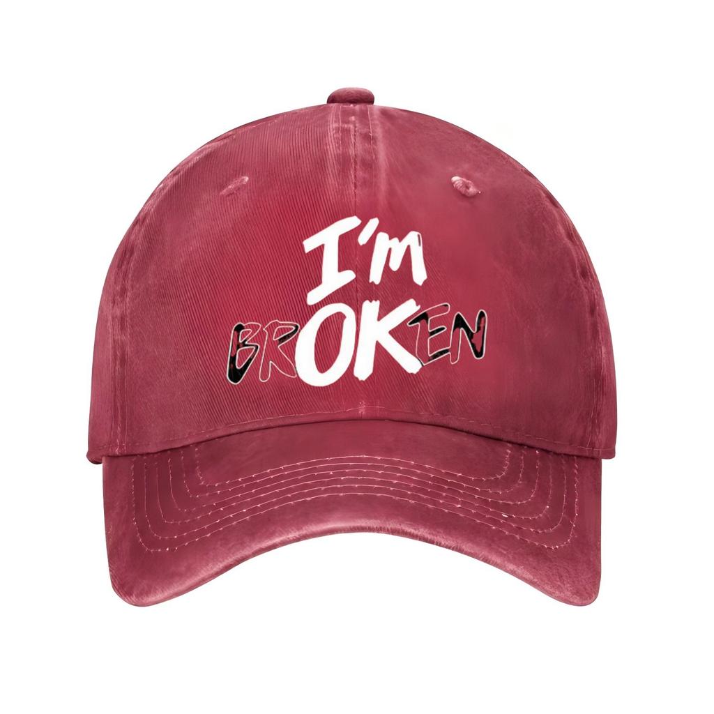 Im Broken Graphic Baseball Cap Unisex Polyester Casual Sun Protection Sports Adjustable Hat