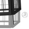 Vidaxl Kojec Dla Psa, 26 Paneli, Czarny, 50X100 Cm, Stal