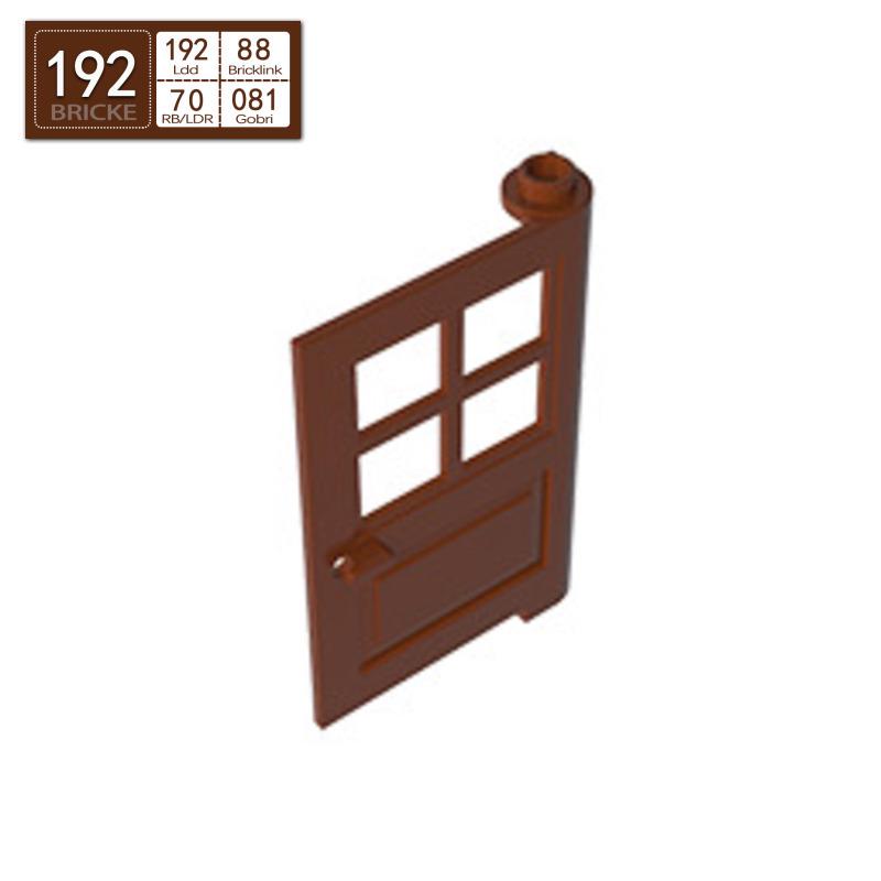 BRICKE 3861 1x4x5 Door Building Blocks, LEGO-Compatible MOC Accessories Piece коричневый