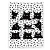 Cute Black Cat with Yellow Eyes Soft Throw Blanket All Season Warm Blankets Lightweight Fuzzy Flannel Throw Blanket for Bed Sofa