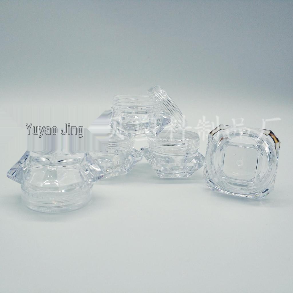 5g durchsichtiger Diamant-Cremetiegel für Reisen - Kosmetik- oder Lidschatten-Probenbehälter