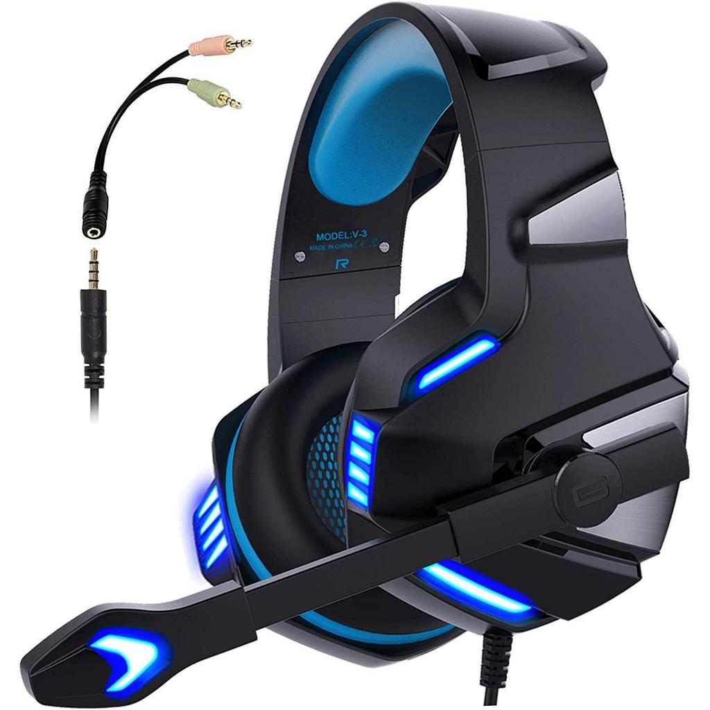 V3 3,5 mm kabelgebundenes Gaming-Headset mit Geräuschunterdrückung, E-Sport-Ohrhörer, Over-Ear-Kopfhörer, 50 mm dynamisch