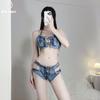 Fun Underwear New Women's Low Waist Open Shorts Sexy Ripped Denim Shorts Nightclub Hot Suit
