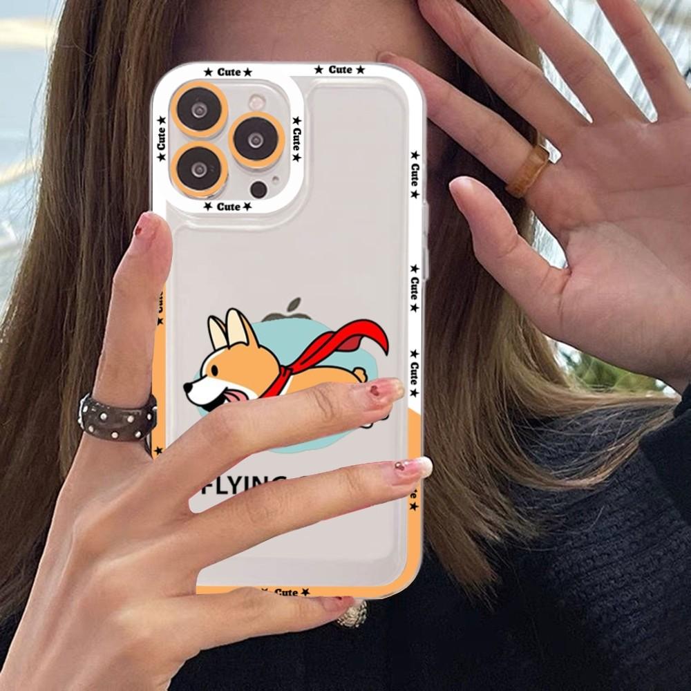 Cute Cartoon Corgi Phone Case For iPhone 15 14 13 12 11 Pro Max XS X XR Mini Protective Cover