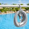 Swimming Pool Maintenance Tool Hanger Poolside Pole Hanger, with 3 Hook Configuration, Weather Resistant Management System Organizer, for Telescoping