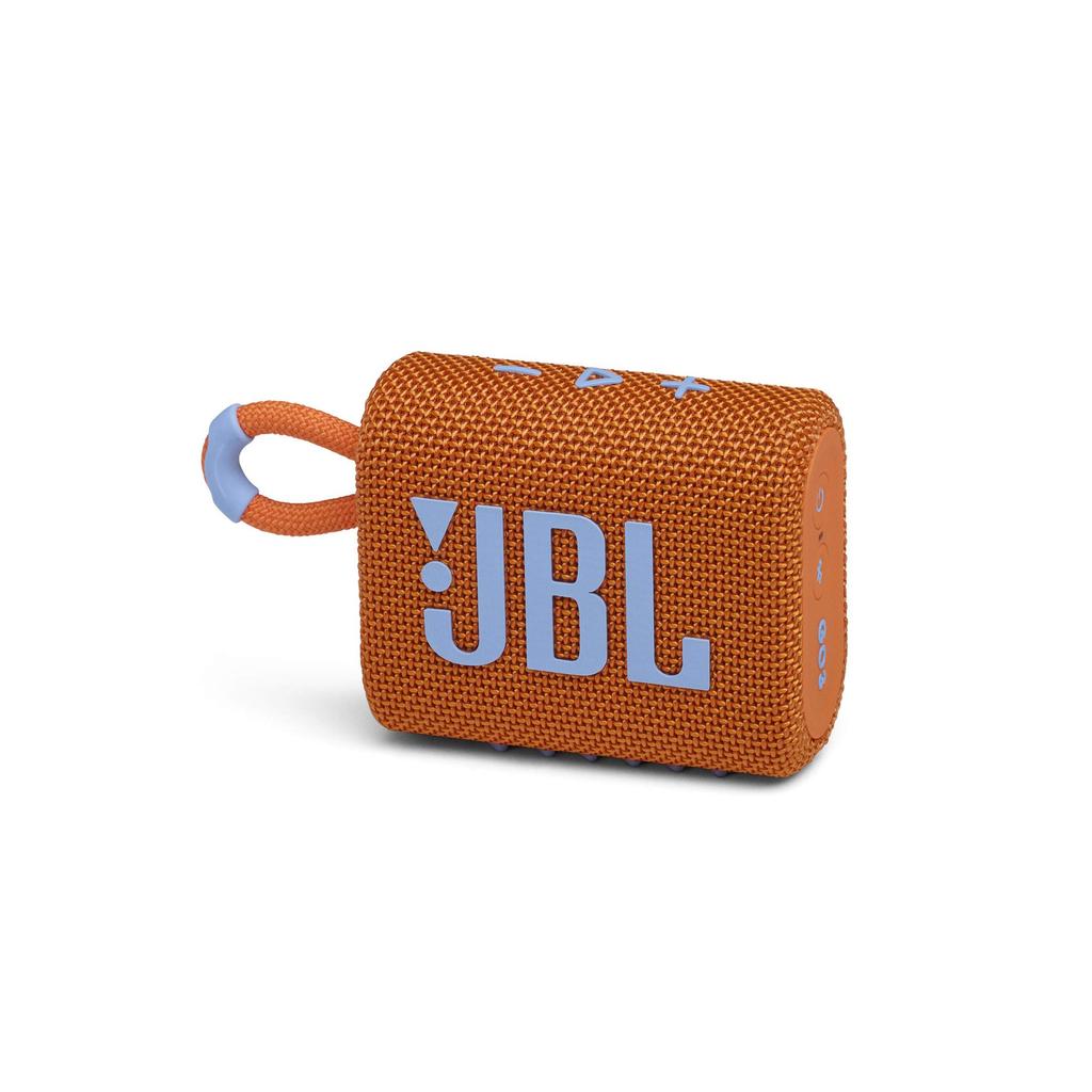 JBL GO3 Bluetooth Speaker, USB C Charging, IP67 Dustproof and Waterproof, Passive Radiator, Portable, 2020 Model, Orange, JBLGO3ORG