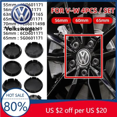 For Volkswagen VW 4PCS 56mm 63mm 65mm 70mm Car Wheel Center Hub Caps Cover for VW Volkswagen Golf Polo Passat Touran CC B5 B6 B7