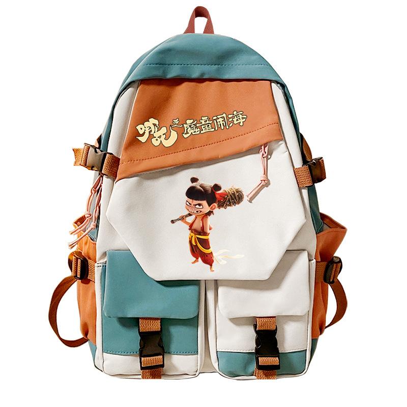 Child Causing The Sea Cartoon Lightweight Primary And Secondary School Student Schoolbag Large Capacity Junior High School Student Backpack
