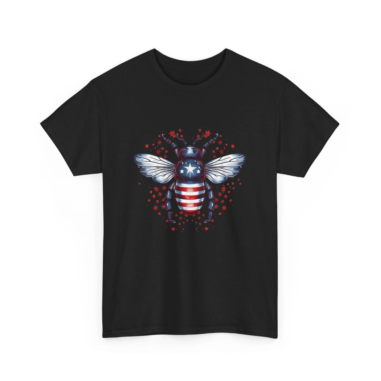 

USA Flag Bee T-Shirt | Save the Bees | Honeybee Tee | American Flag Bee Shirt 4XL