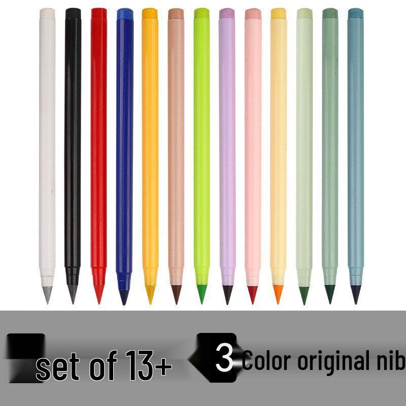 Eternal Pencil: No-Sharpen, Erasable, Break-Resistant Lead, Inkless, Ideal for Sketching & Correcting Writing Posture (Student Set)