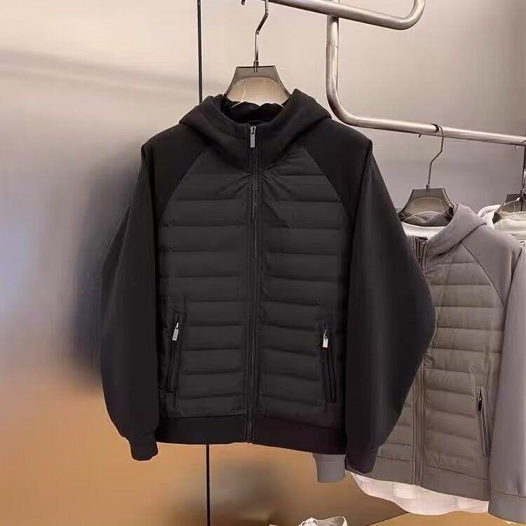 Men's Fleece-Lined Cotton Jacket: Casual Spliced Hoodie for Couples