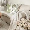 4Pc Greenery And Floral Warm Home Pillowcasebedroom Living Room Sofa Home Decor Polyester Cushion Cover With Zipper