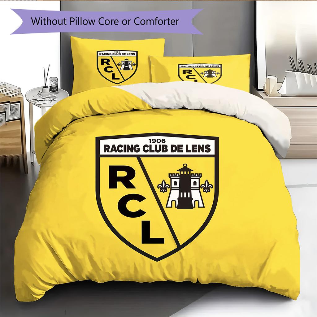 Racing Club De Lens2 Pattern Bedding Quilt Set  Home Decoration  Gift (1 * Duvet Cover + 2 * Pillowcase  Without Core)