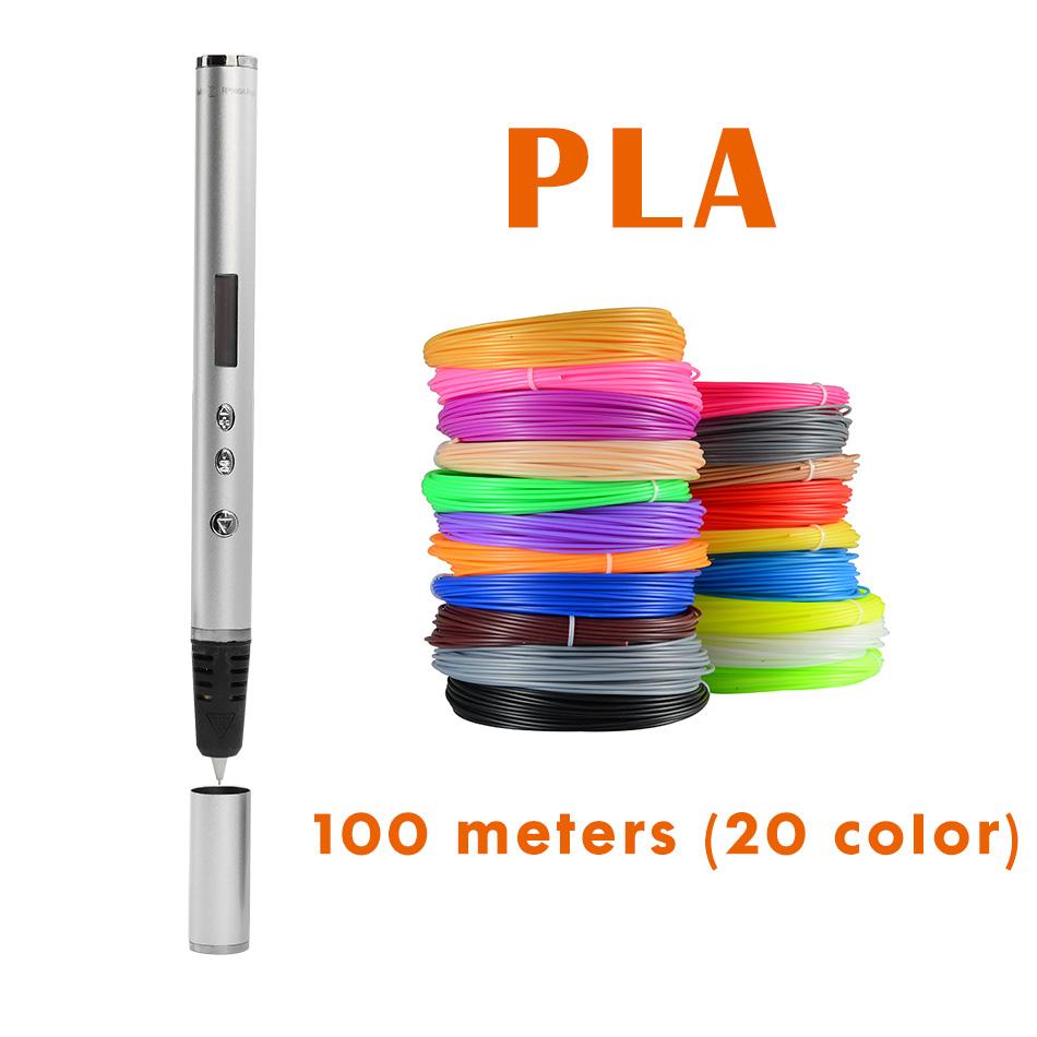 

3D ручка Scribble Pen OLED PLA ABS Filament 3D принтер Різдвяні подарунки Lapiz 3D Printing Pen for School 3D Pencil Gadget