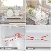 HASONA Dish Horizontal Dish Dish Drying Automatic Large Kitchen Water Dish Dish Chopstick Easy To Space White Drainer, Drainer, Rack, Drainage,