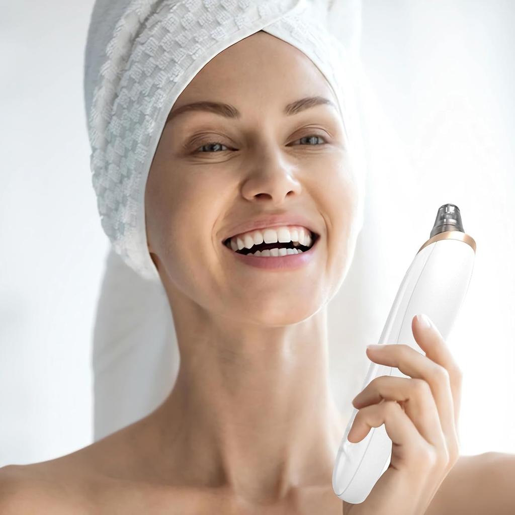 Blackhead Remover Pore Vacuum Kit - 2023 Upgraded Blackhead Extractor Tool with 3 Adjustable Suction Levels, 5 Probes, USB Rechargeable, Suitable for