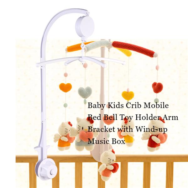 Buy Baby Kids Crib Mobile Bed Bell Toy Holder Arm Bracket with Windup Music Box at affordable