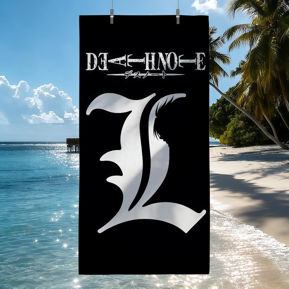 Anime Death Note Towel Beach Towel Travel Lightweight Skin Friendly for Pool Beach Camping Cruise Summer