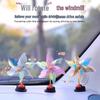 Set of 3 Colorful Windmill Car Ornaments – Rotates with the Wind for Interior Decoration