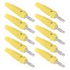 10pcs Set 4mm Banana Plug Socket Terminal Connector for Welding Machinery Charging GeneratorsYellow