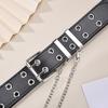 Women Gothic Punk Waist Belt Alloy Chain Design Silver Pin Buckle White Black Blue Waistband Jeans Skirt Waist Belt Girls Gift