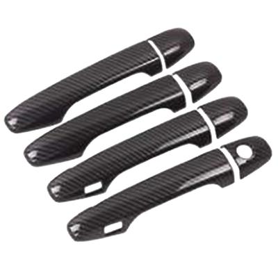GLOFLY Carbon Fiber Protective Door Handle Cover Accessories with Keyhole for Subaru Outback XV Crosstrek Exterior Door Handles 2013-2017