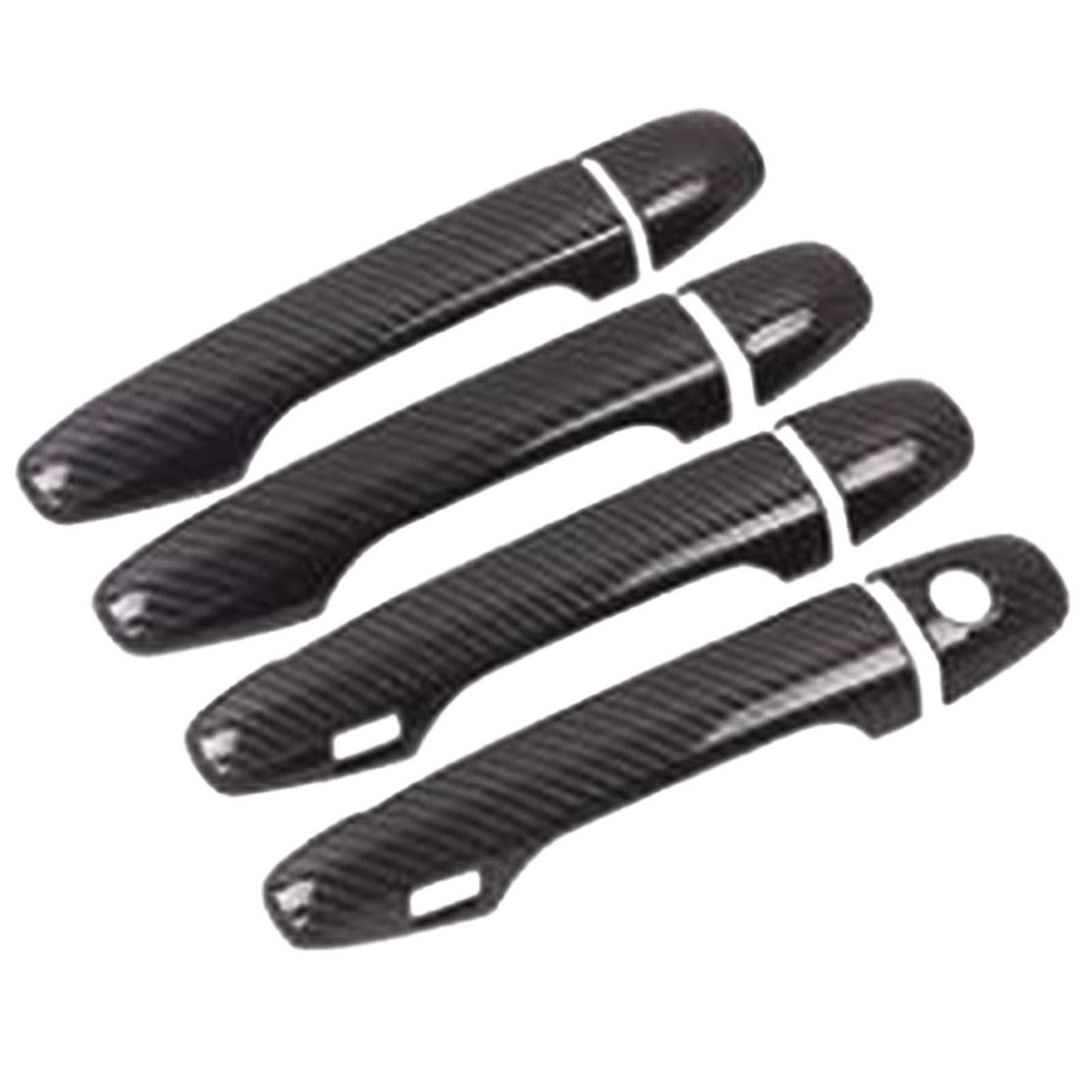 

GLOFLY Защитные накладки на дверные ручки из углеродного волокна с отверстием для ключа для Subaru Outback XV Crosstrek Наружные дверные ручки 2013-2017 чёрный