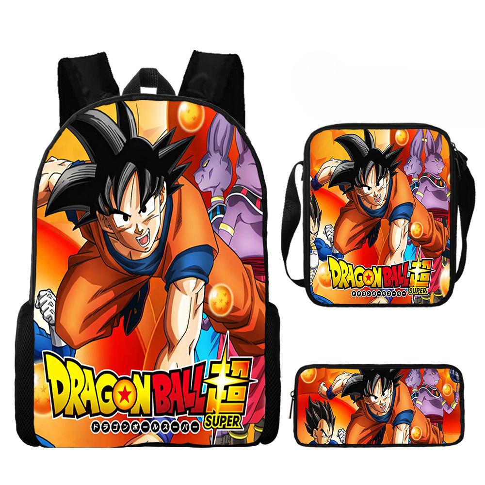 Primary And Secondary School Students Dragonball Schoolbag Three-Piece Cartoon Animation Backpack