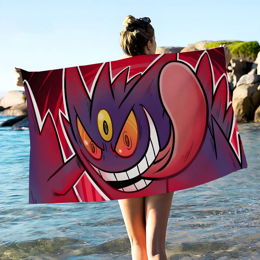 Cartoon G-GengarSS Bath Towel Microfiber Soft Water Absorbing Breathable For Girl Kids Decorative Cartoon Beach Towel