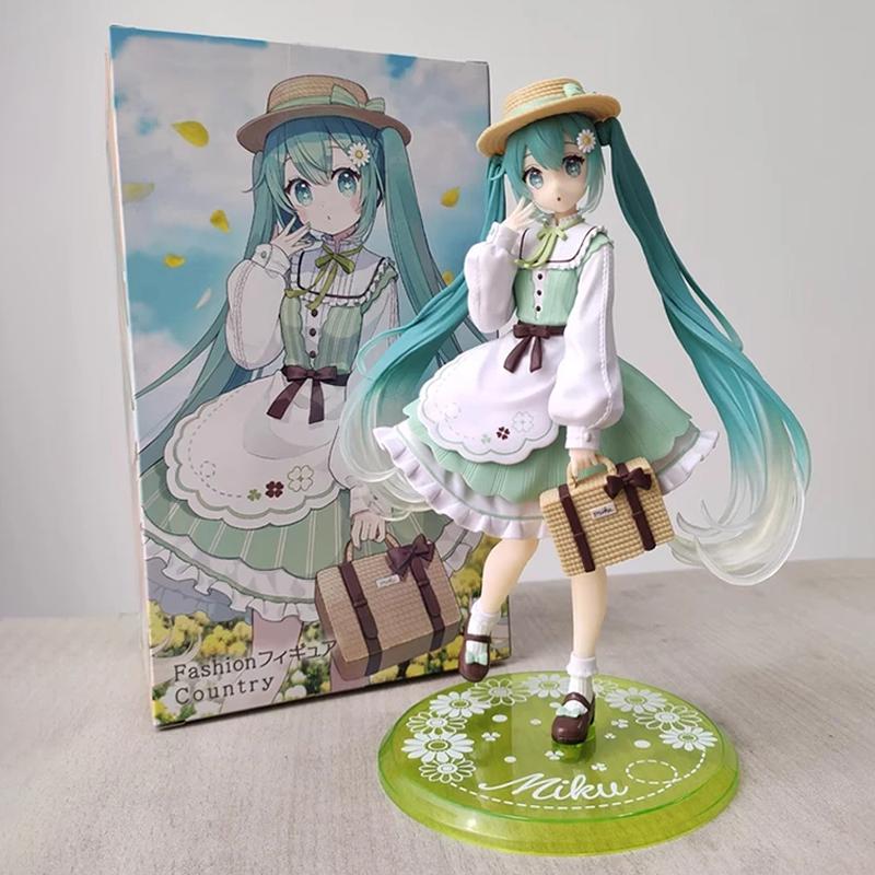 18cm Fashion Hatsune Miku Anime Figure Cheerleader Hatsune Miku Action Figures Kawaii Girls Figurine PVC Collection Model Toys