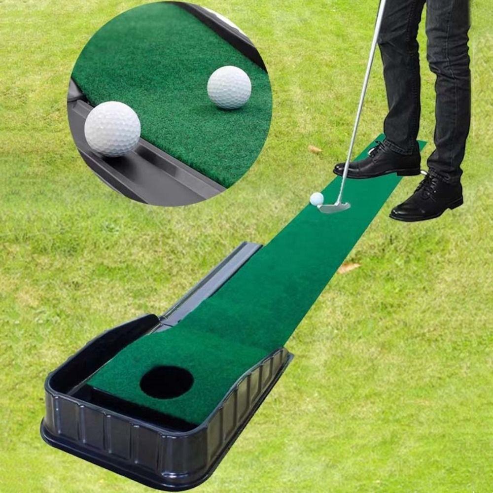 Practice Equipment Golfing Putting Mat Auto Ball Return Golf Putter Trainer Home Office