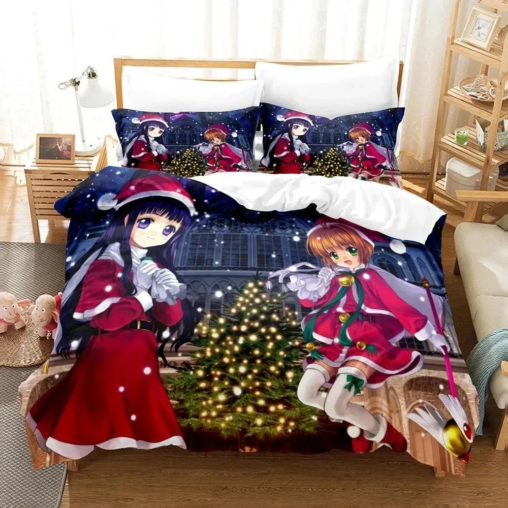 3D Print Anime Card Captor Sakura Bedding Set Boys Girls Twin Queen Size Duvet Cover Pillowcase Bed Boys Adult