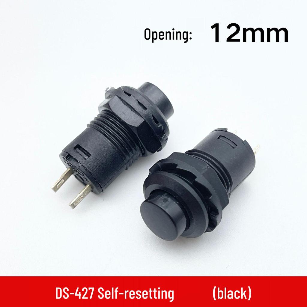 DS-428/427 12mm Round Button Switch: Self-locking, Non-locking, Self-resetting Momentary Power Switch