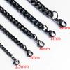 New Style Stainless Steel Cuban Chain Gold Black Color Fashion Hip Hop Men And Women Necklace Jewelry