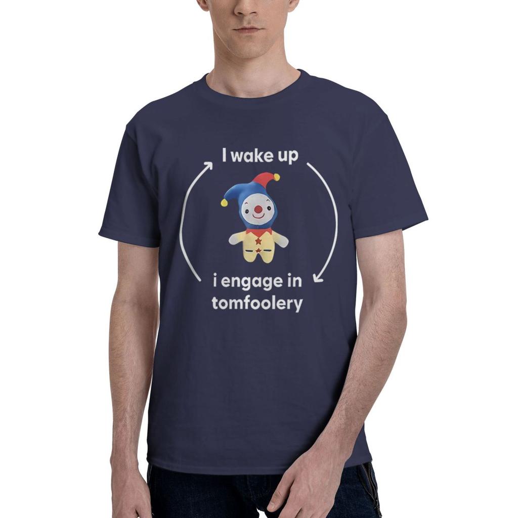I Wake Up I Engage In Tomfoolery Meme 100 Cotton Casual Breathable Confortable Totoro Funny Mens TShirts Mens Shirt