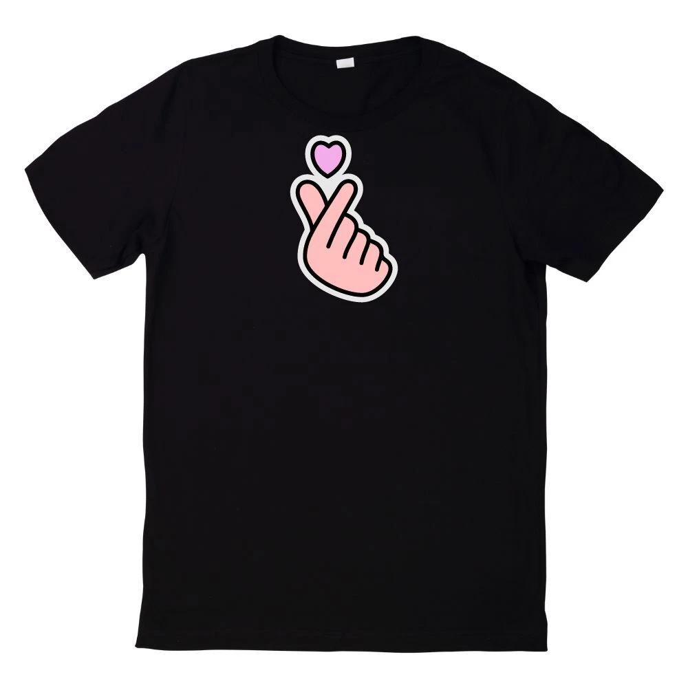 T-Shirt Koreanisches Fingerherz K Pop Herz Handzeichen XXL