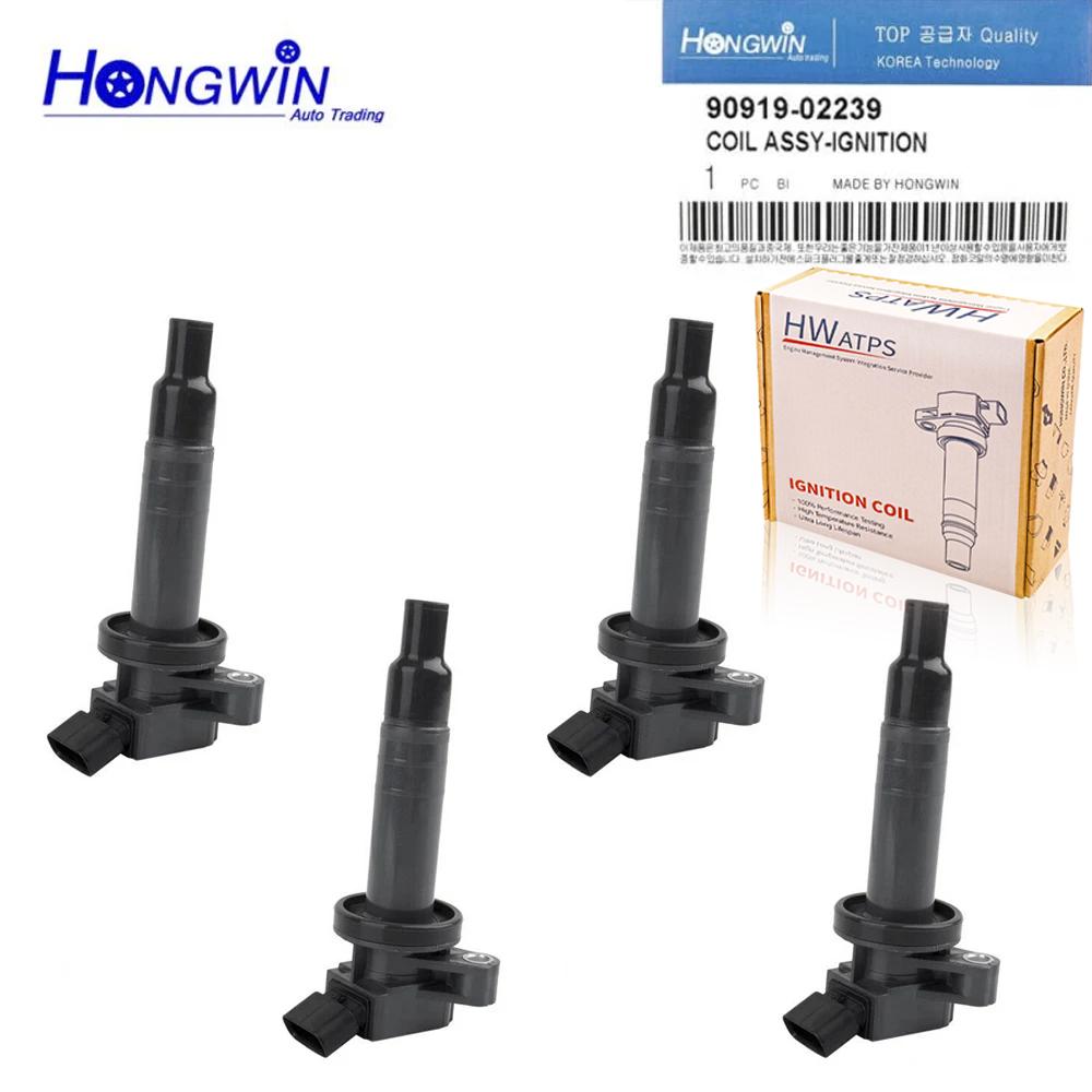 4pcs Ignition Coil Plug For Toyota Corolla Celica Chevy Prizm Pontiac Vibe Matrix MR2 Spyder 1.8L UF247 9091902239 90919-02239