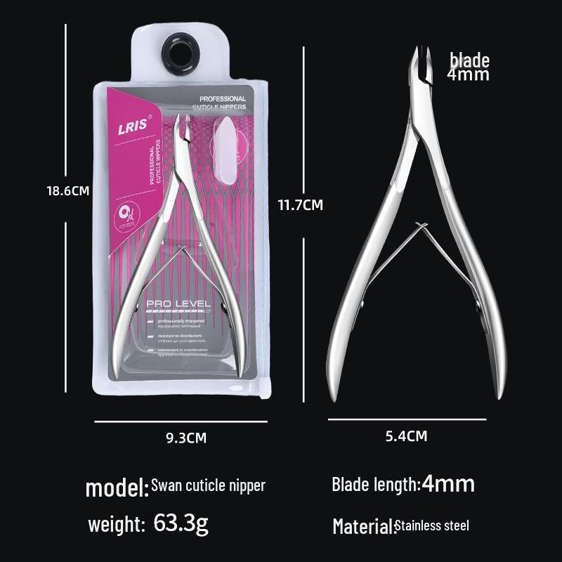 Swan Scissors: Ukrainian Stainless Steel Cuticle Nippers for Removing Hangnails & Dead Skin