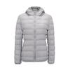 New light down jacket women's hooded short large size light white duck down fashionable white duck down jacket winter