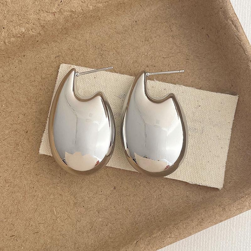 

ANENJERY Гладкие геометрические серьги с каплями воды для женщин и мужчин, преувеличенная индивидуальность, модные ювелирные изделия, подарки, оптовая продажа, вечеринка серебряный