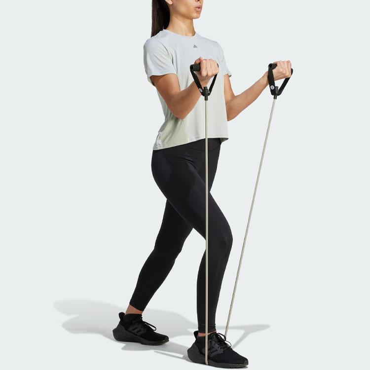 Adidas Hiit Heat.Rdy Sweat-Conceal Logo T-Shirt Women Tops Silver-Grey IM2635