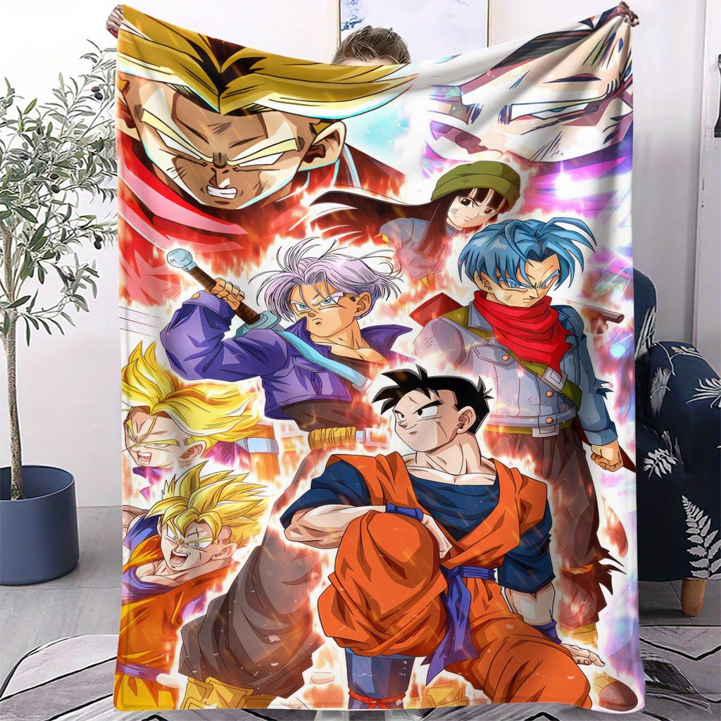 Heißes Japan Anime Dragon Ball Decke Cartoon Weiche Flanelldecke für Betten Schlafzimmer Sofa Picknick, Überwurfdecke Outdoor Freizeit Geschenk