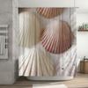 Seashell Pattern Shower Curtain Soft Fabric for Bathroom Decorations