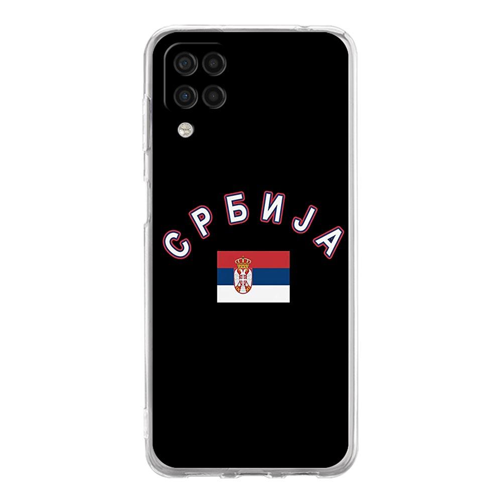 Case For Samsung Galaxy A13 A23 A33 A53 A73 5G A51 A71 A21S A12 A11 A31 A41 A03s A52 A32 A22 Silicone Clear Cover Serbia Flag