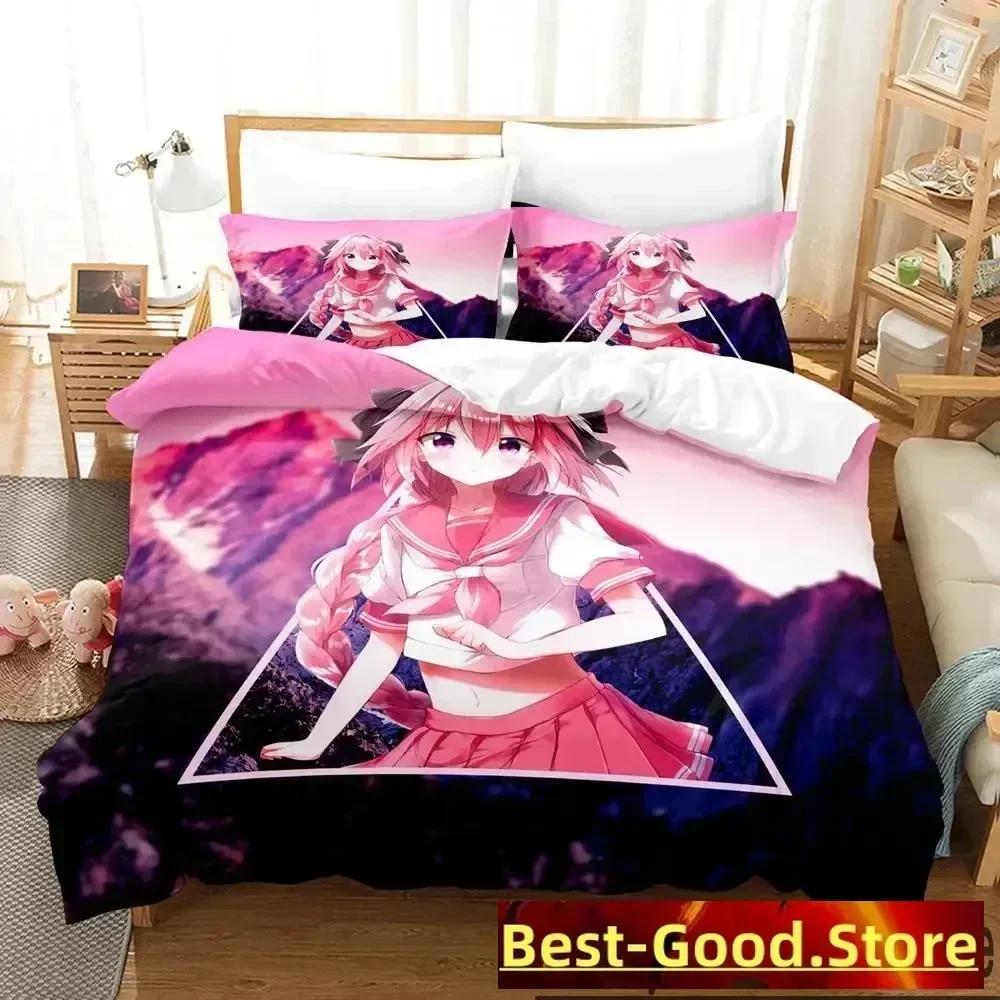 3D Print Fateapocrypha Astolfo Anime Bedding Set Duvet Cover Sheet Printed Pillowcase Bed Full Queen King Size Comforter Bedroom