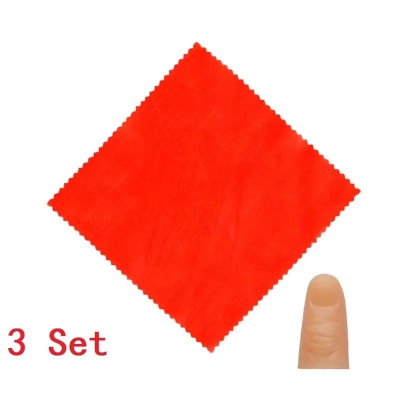 

3Pcs Funny Magic Toys Party Prank Soft Thumb Tip Fake Finger Magic Trick Close Up Vanish Appearing Finger Trick Props