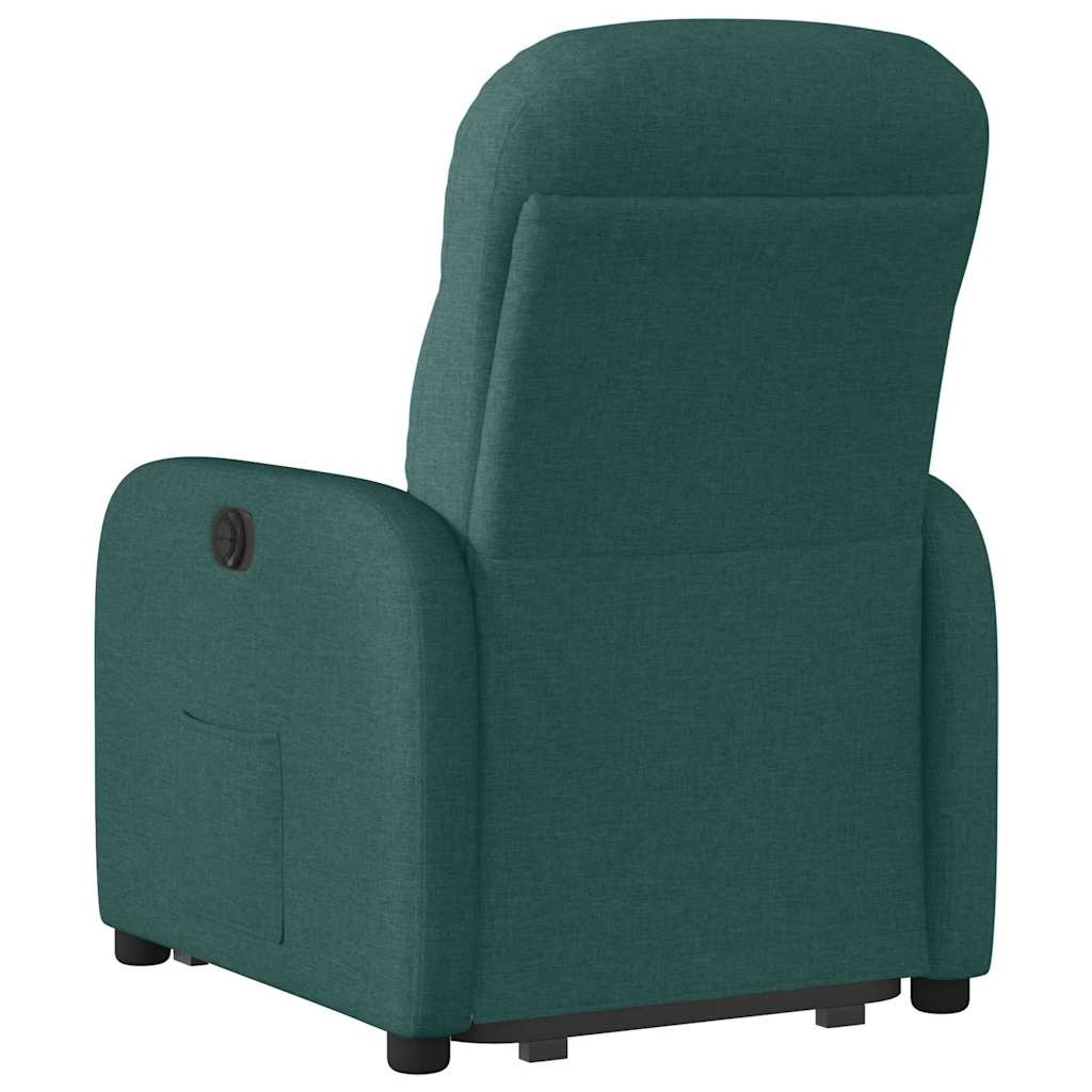 Recliner Chair with Rising Function Dark Green Fabric