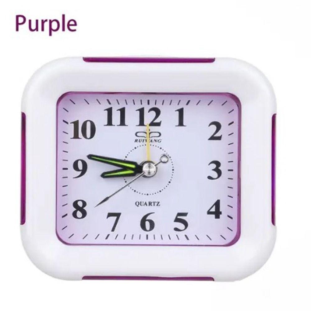 Simple Small Table Clock With Night Light Bedside Clock Fashion Lazy Alarm Clock  Gift