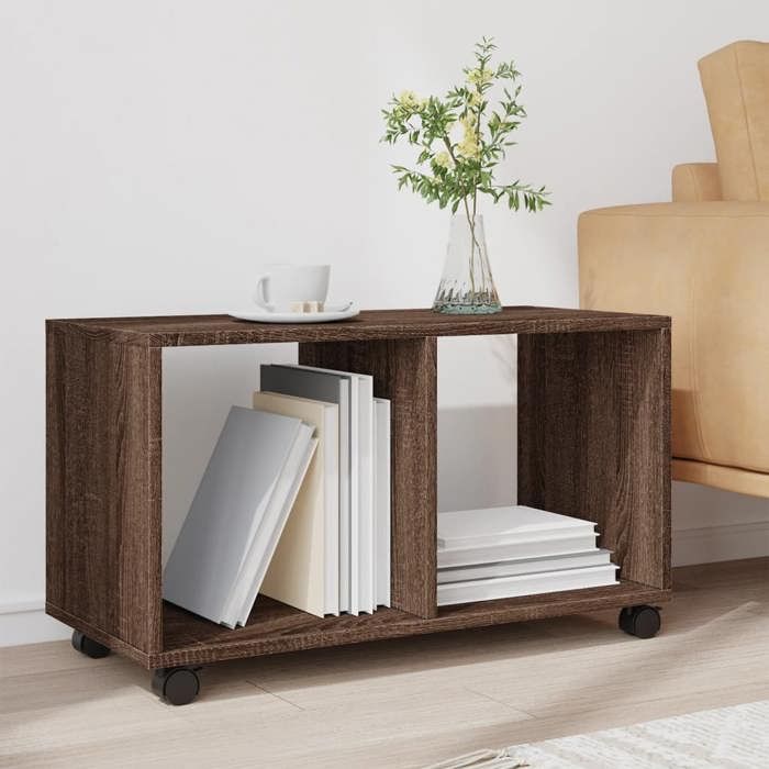 VidaXL Armoire roulante chêne marron 72x33x42,5 cm bois d'ingénierie 853143